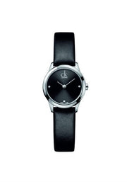  Shop Authentic Calvin Klein Minimal Black Dial Black Leather Strap Watch for Women - K3M231CS - Luxxuri