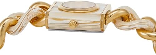  Shop Authentic Michael Kors Chain Lock Analog Crystals Silver Dial Gold Steel Strap Watch for Women - MK4809 - Luxxuri