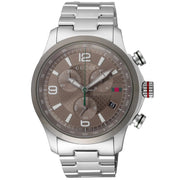  Shop Authentic Gucci G Timeless Chronograph Grey Dial Silver Steel Strap Watch For Men -  YA126238 - Luxxuri