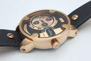  Shop Authentic Diesel Little Daddy Black & Gold Dial Black Leather StrapWatch For Men - DZ7282 - Luxxuri