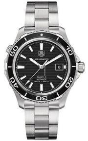  Shop Authentic Tag Heuer Aquaracer Caliber 5 Automatic Black Dial Silver Steel Strap Watch for Men - WAK2110.BA0830 - Luxxuri