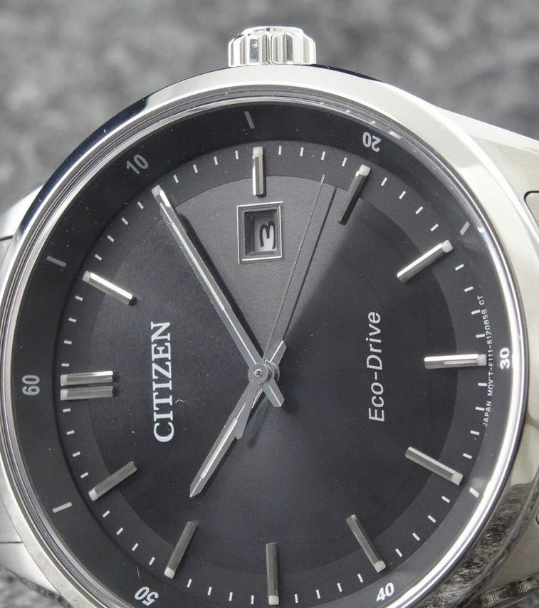  Shop Authentic Citizen Eco Drive Black Dial Silver Steel Strap Watch For Men - BM7250-56E - Luxxuri