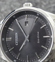  Shop Authentic Citizen Eco Drive Black Dial Silver Steel Strap Watch For Men - BM7250-56E - Luxxuri