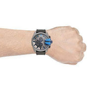  Shop Authentic Diesel Mega Chief Chronograph Black Dial Black Leather Strap Watch For Men - DZ4500 - Luxxuri