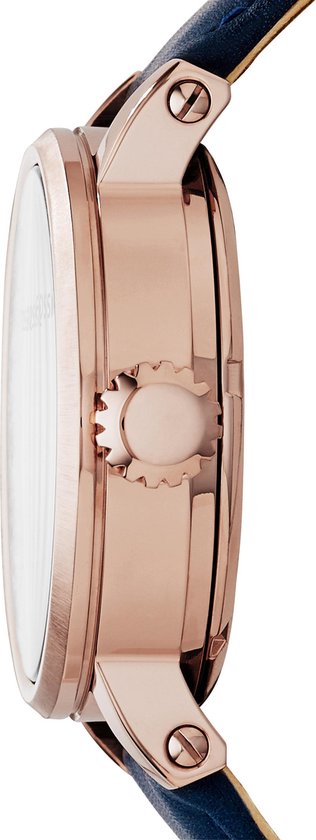  Shop Authentic Fossil Original Boyfriend Skeleton White Dial Blue Leather Strap Watch for Women - ME3086 - Luxxuri