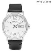  Shop Authentic Marc Jacobs Fergus White Dial Black Leather Strap Watch for Men - MBM5076 - Luxxuri