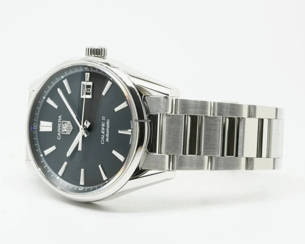  Shop Authentic Tag Heuer Carrera Automatic Black Dial Silver Steel Strap Watch for Men - WAR211A.BA0782 - Luxxuri