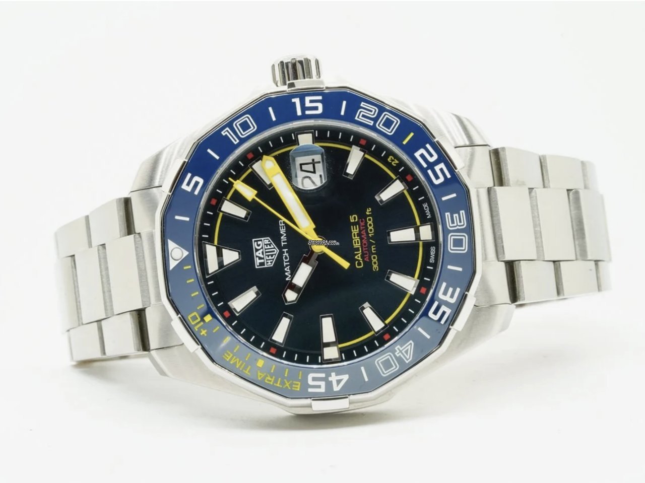  Shop Authentic Tag Heuer Aquaracer Caliber 5 Match Timer Shinji Kagawa Edition Blue Dial Silver Steel Strap Watch for Men - WAY201H.BA0927 - Luxxuri