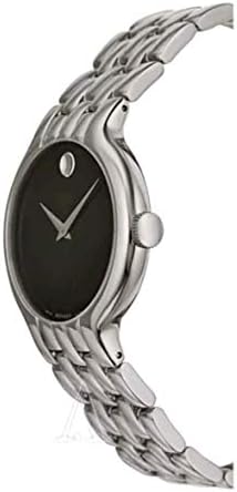  Shop Authentic Movado Classic Quartz Black Dial Silver Steel Strap Watch for Men - 0606337 - Luxxuri