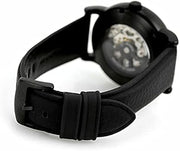  Shop Authentic Emporio Armani Meccanico Quartz Black Dial Black Leather Strap Watch For Men - AR60032 - Luxxuri