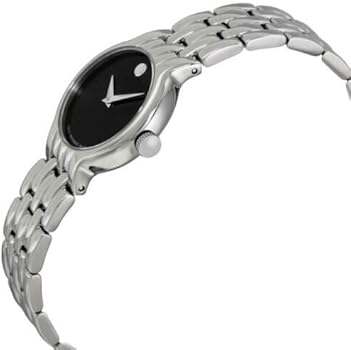  Shop Authentic Movado Veturi Quartz Black Dial Silver Steel Strap Watch for Women - 0606338 - Luxxuri