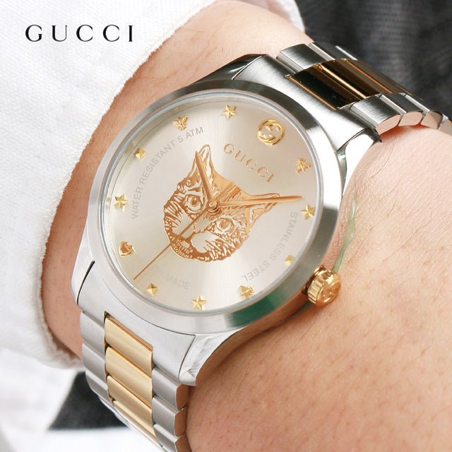  Shop Authentic Gucci G Timeless Silver Dial Two Tone Steel Strap Watch For Women - YA1264074 - Luxxuri