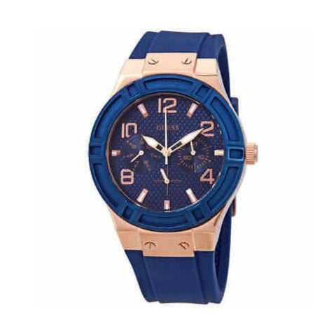  Shop Authentic Guess Jet Setter Analog Quartz Blue Dial Blue Rubber Strap Watch For Women - W0571L1 - Luxxuri