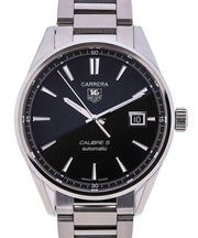  Shop Authentic Tag Heuer Carrera Automatic Black Dial Silver Steel Strap Watch for Men - WAR211A.BA0782 - Luxxuri