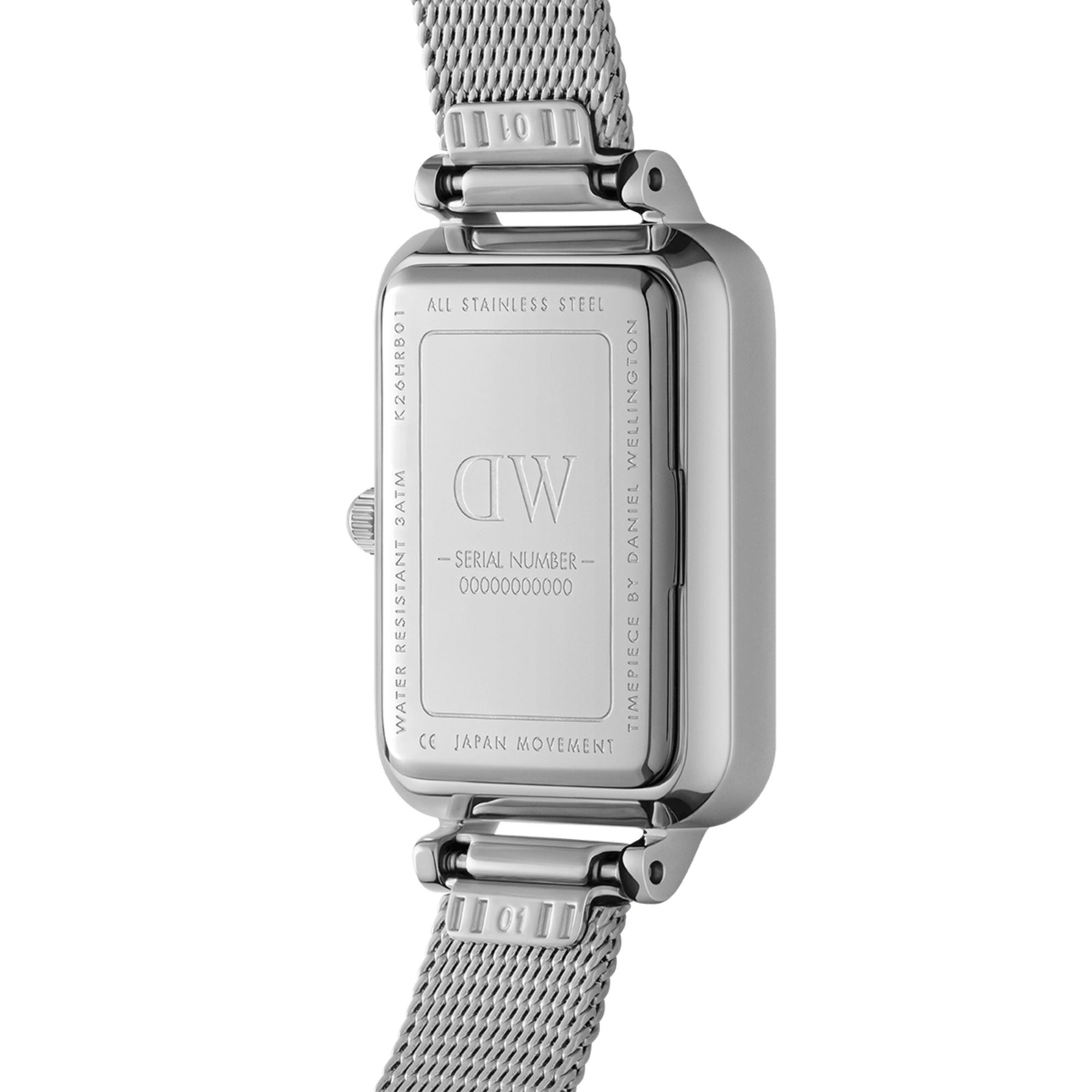  Shop Authentic Daniel Wellington Quadro Unitone Silver Dial Silver Mesh Strap Watch For Women - DW00100486 - Luxxuri