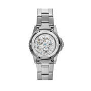  Shop Authentic Fossil FB-01 Automatic Skeleton Black Dial Silver Steel Strap Watch for Men - ME3190 - Luxxuri
