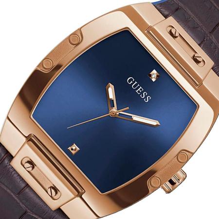  Shop Authentic Guess Phoenix Blue Dial Brown Leather Strap Watch for Men - GW0386G2 - Luxxuri