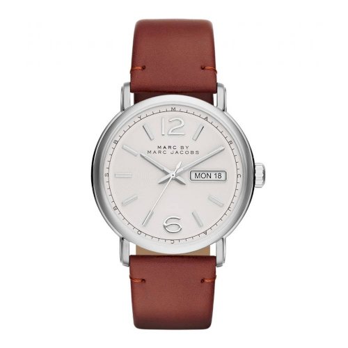  Shop Authentic Marc Jacobs Fergus White Dial Brown Leather Strap Watch for Men - MBM5080 - Luxxuri