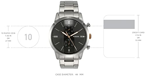  Shop Authentic Fossil Townsman Chronograph Grey Dial Silver Steel Strap Watch for Men - FS5407 - Luxxuri