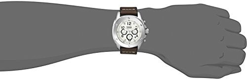  Shop Authentic Fossil Modern Machine White Dial Brown Leather Strap Watch for Men - FS4929 - Luxxuri