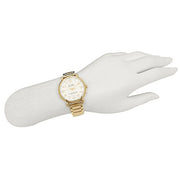 Coach Delancey White Dial Gold Steel Strap Watch for Women - 14502241