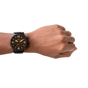  Shop Authentic Fossil Nate Chrongraph Ion Plated Black Dial Black Steel Strap Watch for Men - JR1356 - Luxxuri