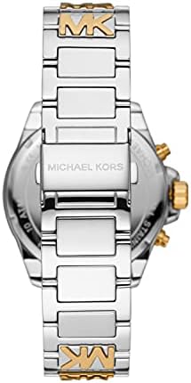  Shop Authentic Michael Kors Wren Chronograph Crystals Silver Two Tone Steel Strap Watch for Women - MK6953 - Luxxuri