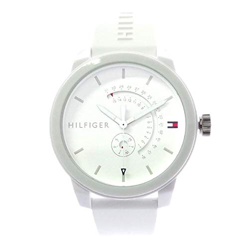  Shop Authentic Tommy Hilfiger Denim Analog White Dial White Rubber Strap Watch for Men - 1791481 - Luxxuri
