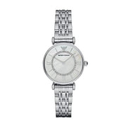  Shop Authentic Emporio Armani Gianni T-Bar Mother of Pearl Dial Silver Stainless Steel Watch For Women - AR1908 - Luxxuri