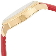  Shop Authentic Burberry The City Gold Dial Red Leather Strap Watch for Women - BU9140 - Luxxuri