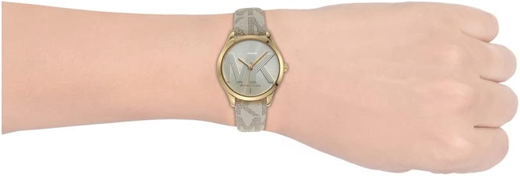  Shop Authentic Michael Kors Jaycie Quartz Gold Dial White Leather Strap Watch for Women - MK2861 - Luxxuri