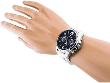  Shop Authentic Tommy Hilfiger Multifunction Black Dial White Rubber Strap Watch for Men - 1791475 - Luxxuri