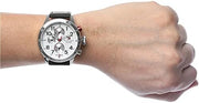  Shop Authentic Tommy Hilfiger Trent Multifunction White Dial Black Leather Strap Watch for Men - 1791138 - Luxxuri