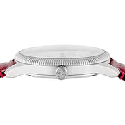  Shop Authentic Gucci G Timeless Automatic Silver Dial Red Leather Strap Watch For Men - YA126346 - Luxxuri