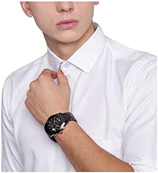  Shop Authentic Emporio Armani Franco Black Dial Black Leather Strap Watch For Men - AR0368 - Luxxuri