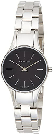  Shop Authentic Calvin Klein Simplicity Black Dial Silver Steel Strap Watch for Women - K4323130 - Luxxuri