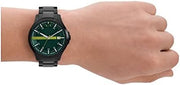  Shop Authentic Armani Exchange Hampton Black Dial Black Steel Strap Watch For Men - AX2407 - Luxxuri