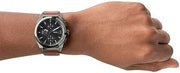  Shop Authentic Fossil Everett Chronograph Grey Dial Brown Leather Strap Watch for Men - FS5799 - Luxxuri