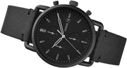  Shop Authentic Fossil Commuter Black Dial Black Leather Strap Watch for for Men - FS5504 - Luxxuri