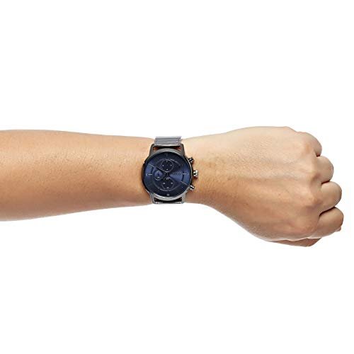  Shop Authentic Hugo Boss Architectural Blue Dial Grey Steel Strap Watch for Men - 1513574 - Luxxuri