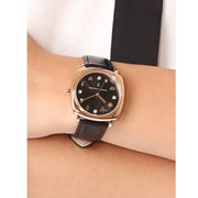  Shop Authentic Marc Jacobs Mandy Black Dial Black Leather Strap Watch for Women - MJ1565 - Luxxuri