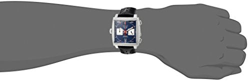  Shop Authentic Tag Heuer Monaco Automatic Chronograph Blue Dial Black Leather Strap Watch for Men - CAW211P.FC6356 - Luxxuri