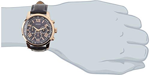  Shop Authentic Guess Horizon Chronograph Blue Dial Blue Leather Strap Watch For Men - W0380G5 - Luxxuri