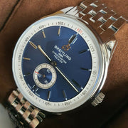  Shop Authentic Breitling Premier Automatic 40mm Blue Dial Silver Steel Strap Watch for Men - A37340351C1A1 - Luxxuri