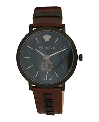  Shop Authentic Versace V-Circle Manifesto Black Dial Maroon Leather Strap Watch for Men - VBQ040017 - Luxxuri