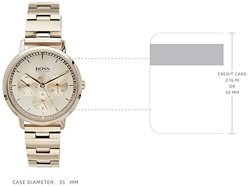  Shop Authentic Hugo Boss Prima Gold Dial Gold Steel Strap Watch for Women - 1502571 - Luxxuri