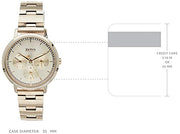  Shop Authentic Hugo Boss Prima Gold Dial Gold Steel Strap Watch for Women - 1502571 - Luxxuri