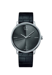  Shop Authentic Calvin Klein Accent Black Dial Black Leather Strap Watch for Men - K2Y2X1C3 - Luxxuri
