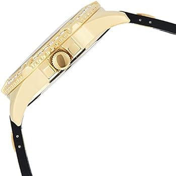  Shop Authentic Guess Frontier Diamonds Gold Dial Black Rubber Strap Watch For Women - W1160L1 - Luxxuri