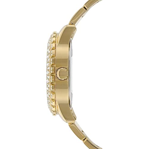 Shop Authentic Guess Dazzler Diamonds Silver Dial Gold Steel Strap Watch for Women - W0335L2 - Luxxuri